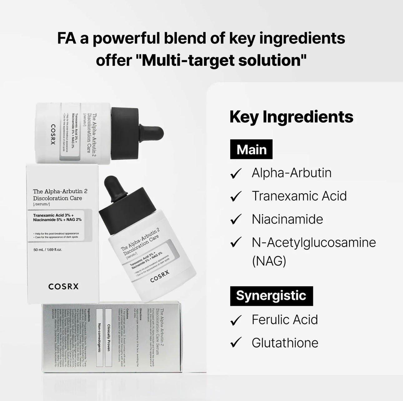 COSRX The Alpha-Arbutin 2 Discoloration Care Serum + Peptide Serum Set