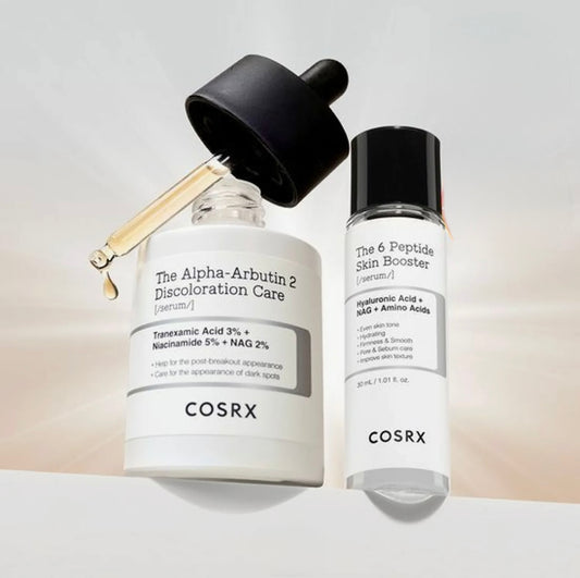 COSRX The Alpha-Arbutin 2 Discoloration Care Serum + Peptide Serum Set